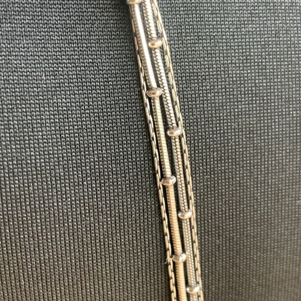 Signed Brighton Bella Roma Multi Strand Crystal Medallion Necklace 43" - Picture 4 of 6